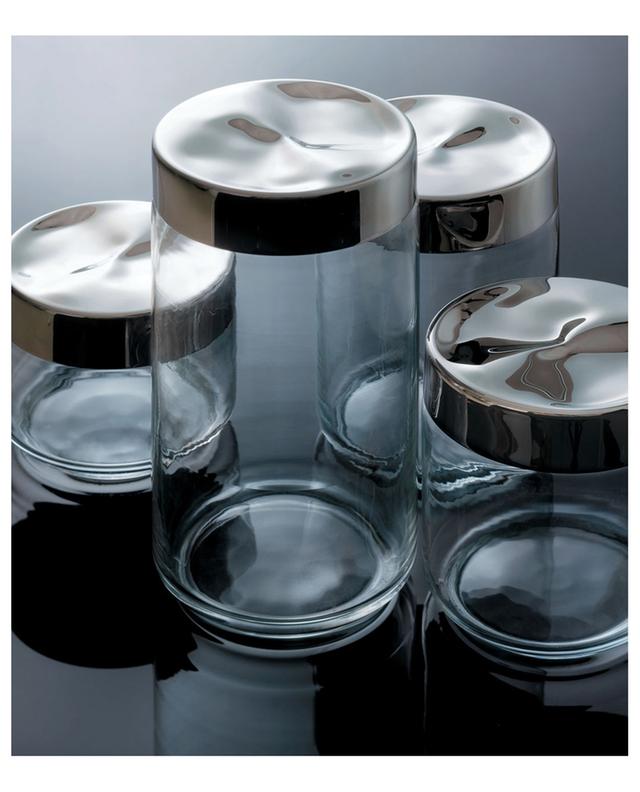 Julieta glass and steel kitchen jar - H12.3 ALESSI