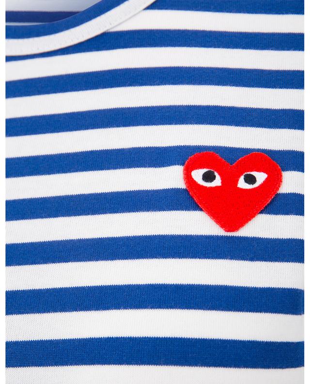 Red Heart striped long-sleeved T-shirt COMME DES GARCONS PLAY