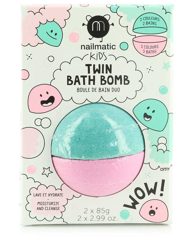 Badekugeln im Duo für Kinder Twin Bath Bomb NAILMATIC