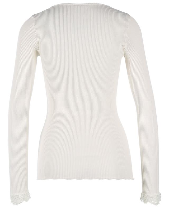 Mademoiselle long-sleeved ribbed top with lace LISANZA
