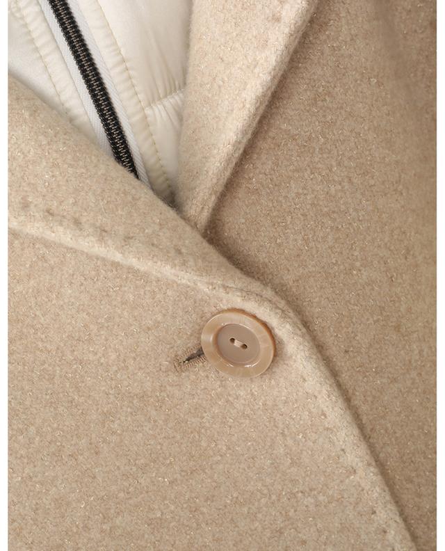 Manteau court en laine, cachemire et lurex à parties matelassées CINZIA ROCCA