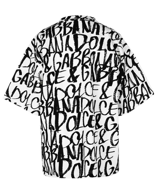 Logo flock print boxy T-shirt DOLCE &amp; GABBANA