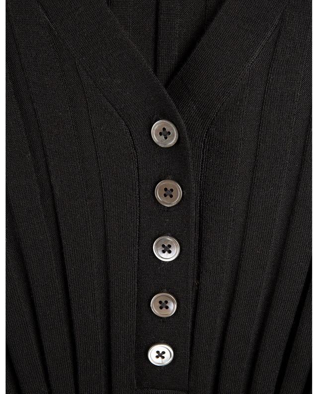 Fine wool jumper with button-down V-neck BONGENIE GRIEDER