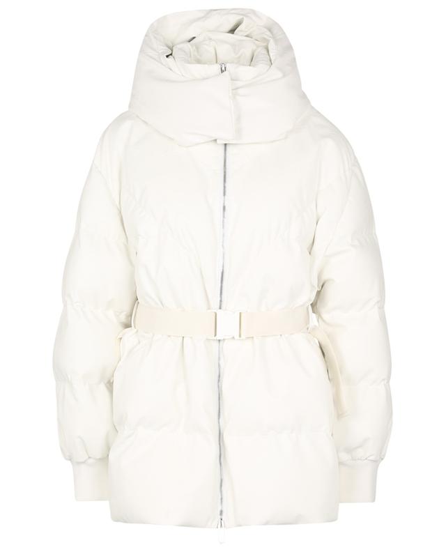 STELLA MCCARTNEY Kayla belted quilted faux leather hooded coat