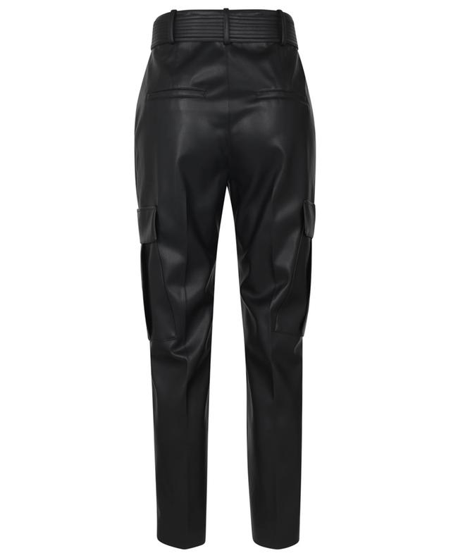 High-rise cargo trousers in leather effect SLY 010
