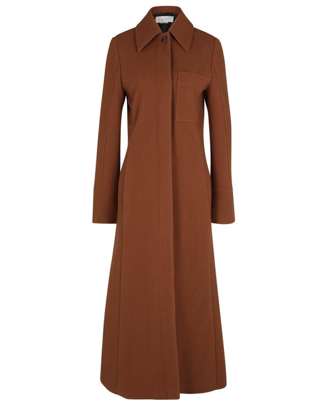 Long fitted teddy wool coat in Toffee Brown VICTORIA VICTORIA BECKHAM