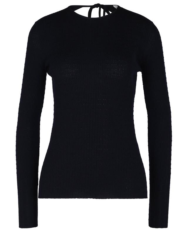 Fine openwork rib knit jumper with back cut-out VICTORIA BECKHAM