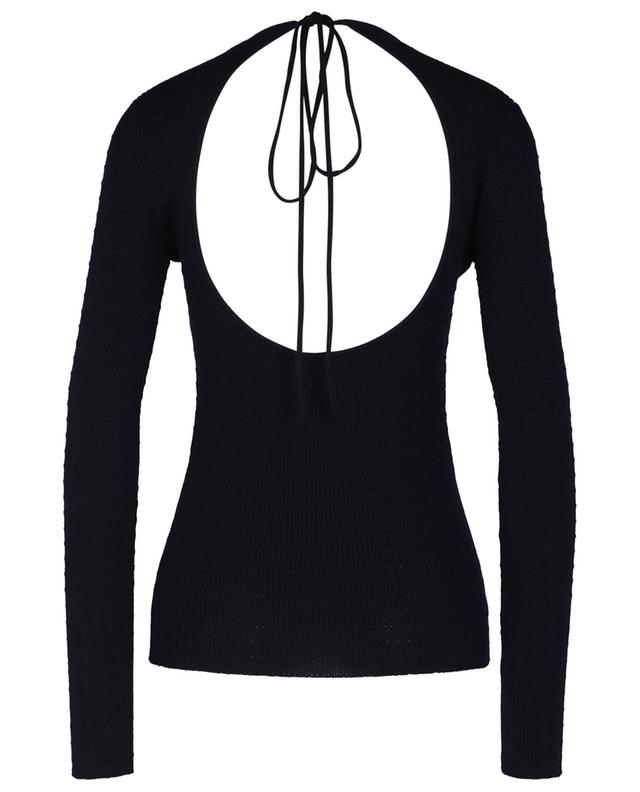 Fine openwork rib knit jumper with back cut-out VICTORIA BECKHAM