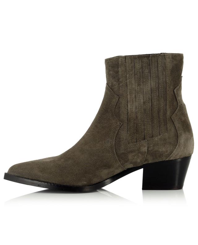 Crosta Taiga Suede ankle boots with Santiag-style heels BONGENIE GRIEDER