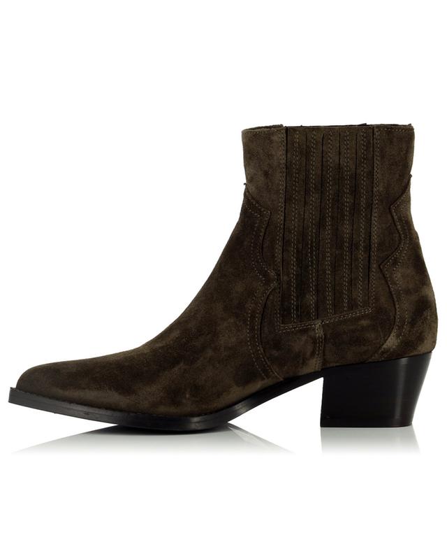 Crosta Muschio Suede ankle boots with Santiag-style heels BONGENIE GRIEDER