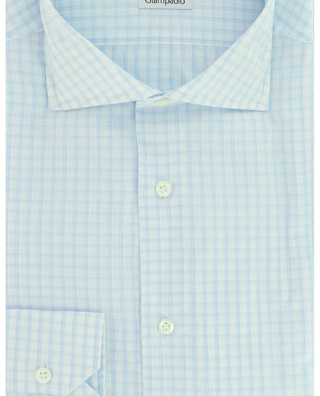 Cotton shirt with small checks GIAMPAOLO