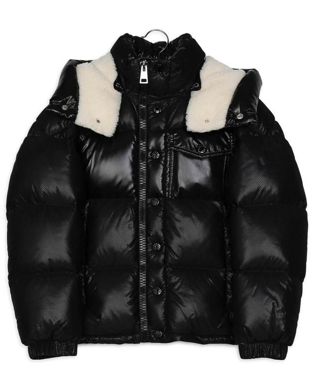 Demir hooded boys&#039; down jacket with faux fur MONCLER