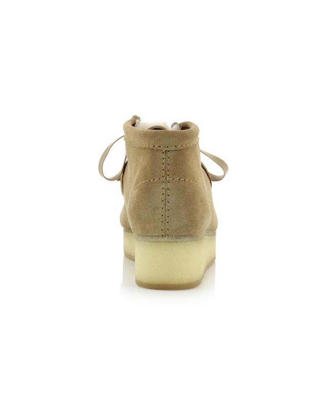 Wallabee Wedge suede and shearling wedge lace-up shoes CLARKS ORIGINALS