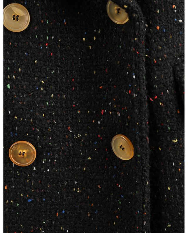 Double-breasted multicolour tweed coat ERMANNO SCERVINO