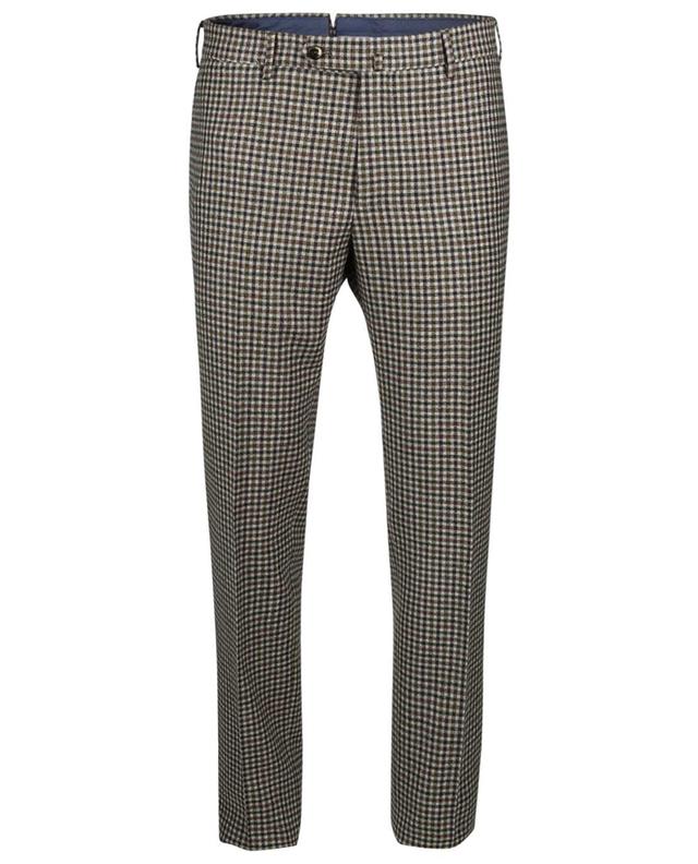 Slim Fit checked wool trousers PT TORINO
