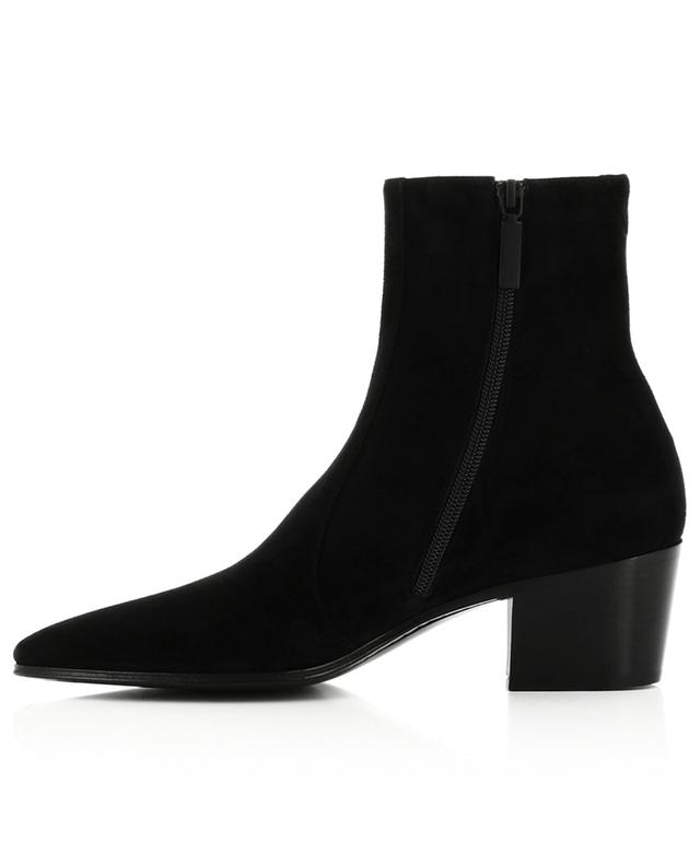 Vassili 60 Zip heeled suede ankle boots SAINT LAURENT PARIS