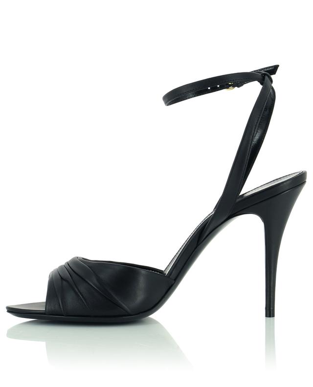 Sexy 95 heeled gathered calfskin sandals SAINT LAURENT PARIS