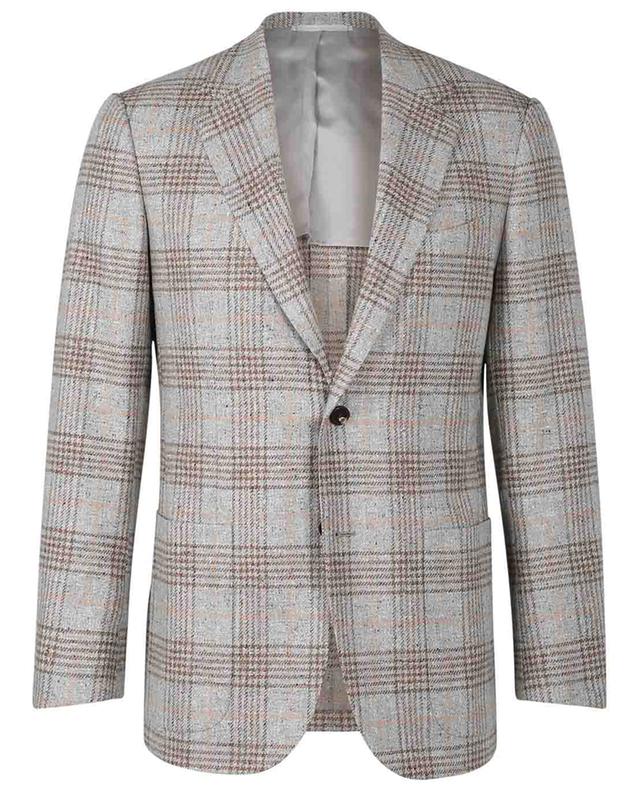 Checked wool and silk blazer SANT&#039;ANDREA