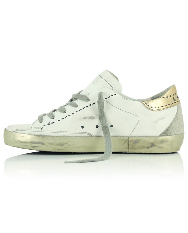 Super-Star leather low-top lace-up sneakers with printed star GOLDEN GOOSE