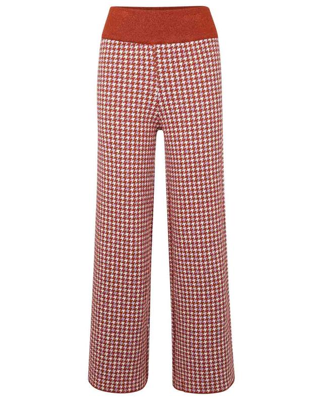 Rumorist houndstooth check knit trousers VALENTINE WITMEUR