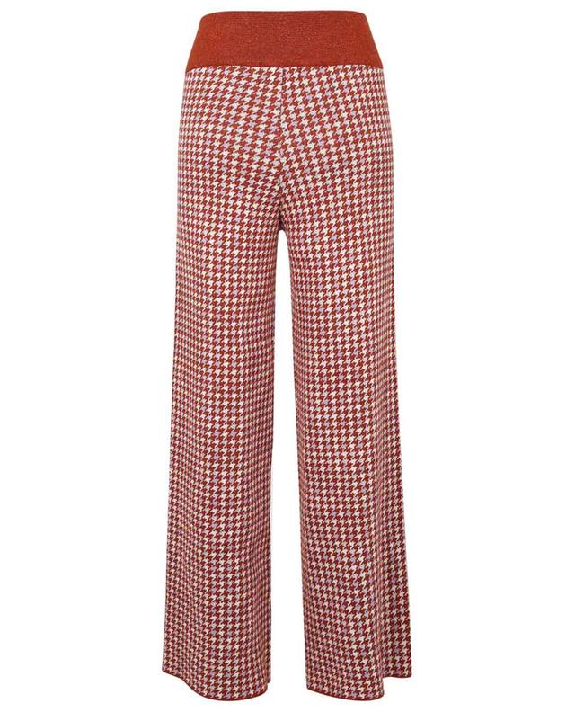 Rumorist houndstooth check knit trousers VALENTINE WITMEUR