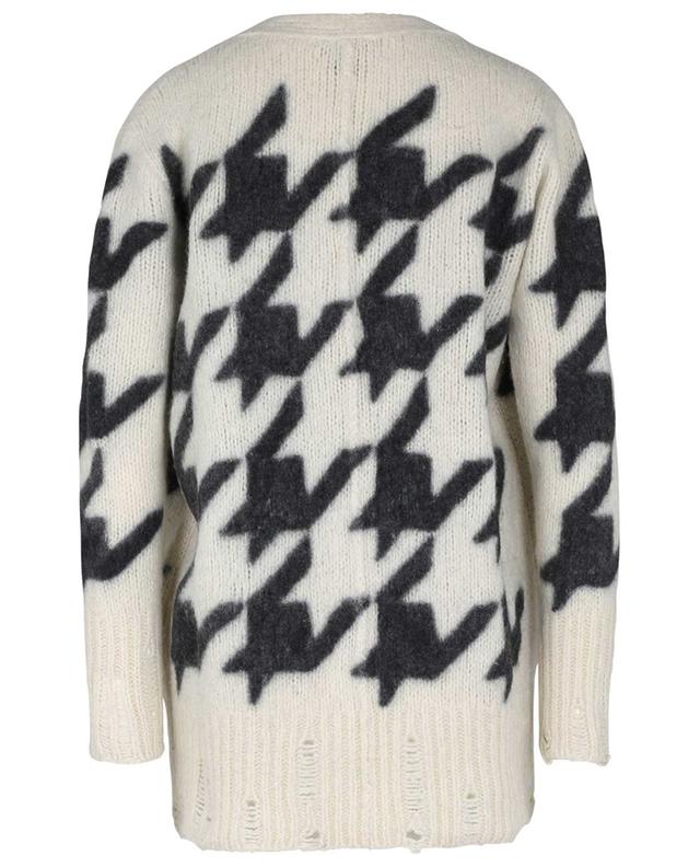 Macro houndstooth adorned jumper with dropped stitches AVANT TOI