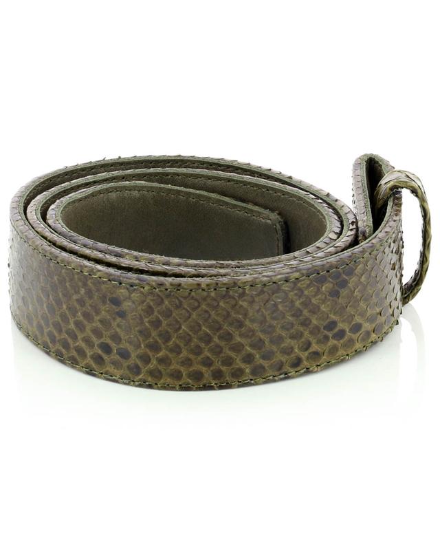 Python leather belt without buckle CLARIS VIROT