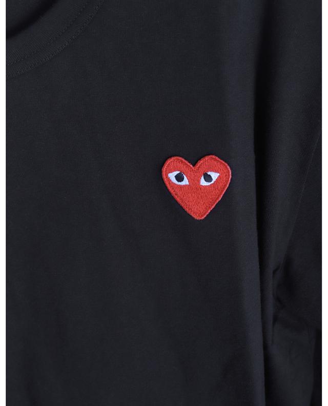 Red Heart Patch adorned long-sleeved jersey T-shirt COMME DES GARCONS PLAY