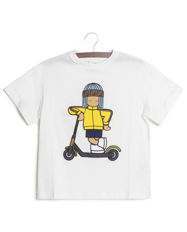 Jungen-Kurzarm-T-Shirt mit Print Scooter FENDI