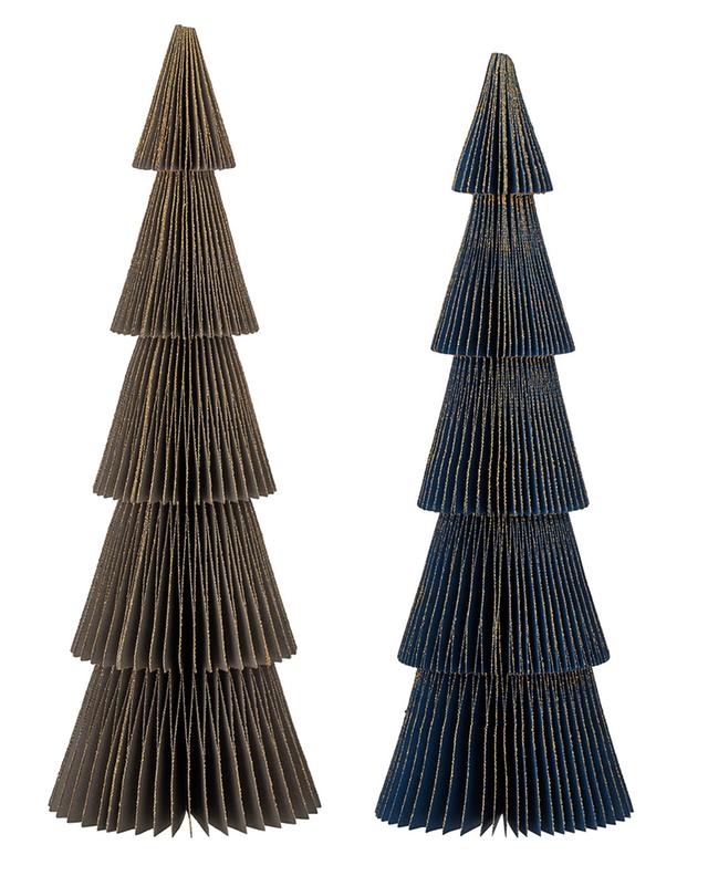 Set de deux sapins en papier Milan - H29,5 BLOOMINGVILLE
