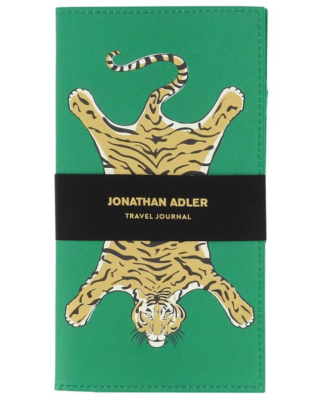 Cahier de note en cuir synthétique motif tigre Safari Travel JONATHAN ADLER