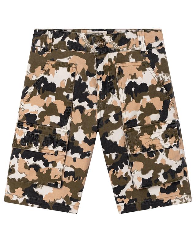 Camouflage printed boys&#039; cargo shorts ZADIG &amp; VOLTAIRE