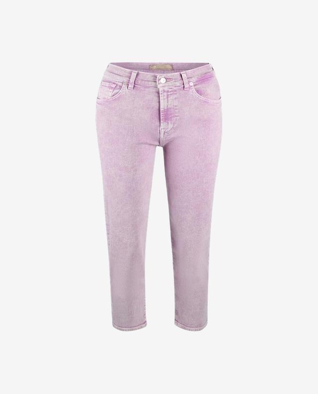Gerade verkürzte Jeans mit hoher Taille Malia Colored Luxe Vintage Orchid 7 FOR ALL MANKIND