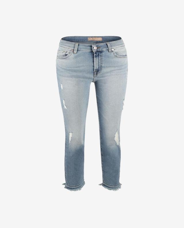 The Straight Crop Luxe Vintage Artful ripped jeans 7 FOR ALL MANKIND