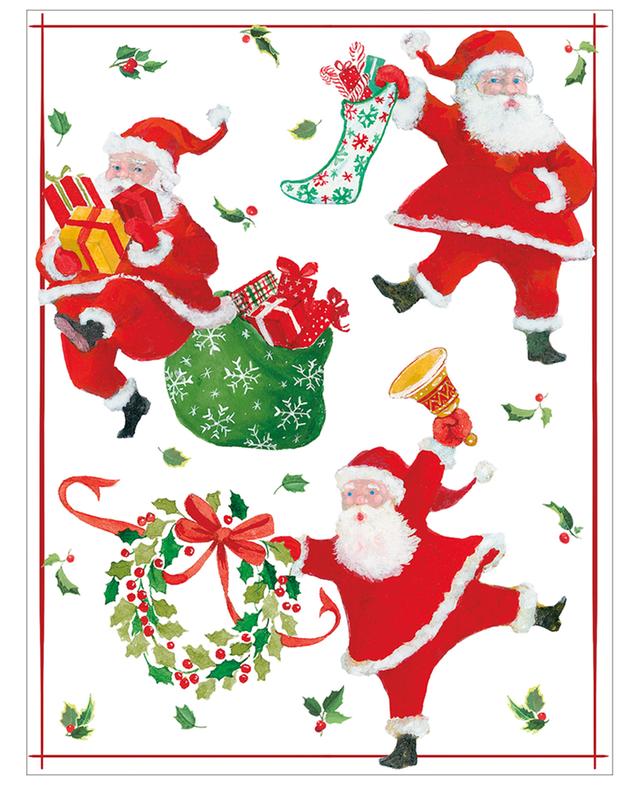 Set de 16 cartes de voeux Santas CASPARI