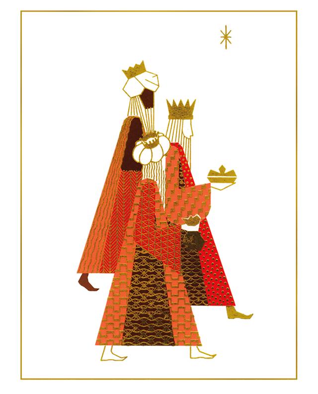 Set de 10 cartes de voeux Three Kings CASPARI