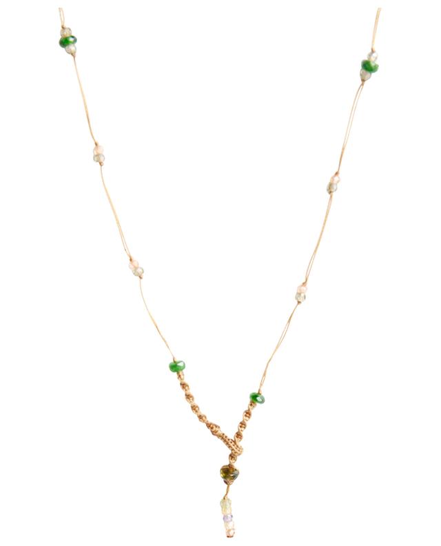 Woopy Sparkly tourmaline and zircon necklace SHARING
