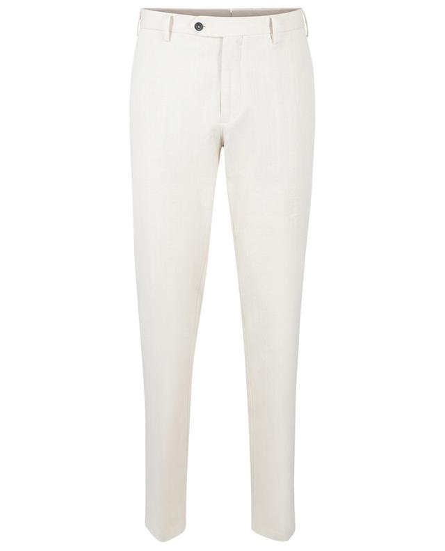 Emparis cotton and linen slim fit trousers LARDINI