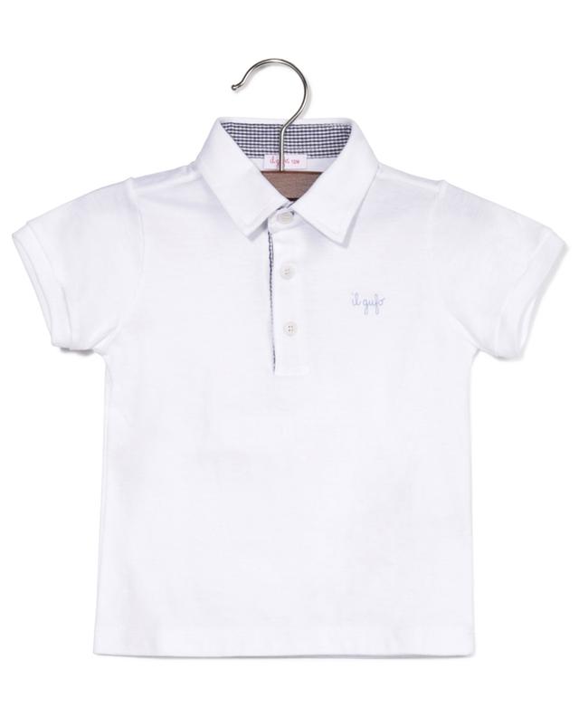 Cotton short-sleeved baby polo shirt IL GUFO
