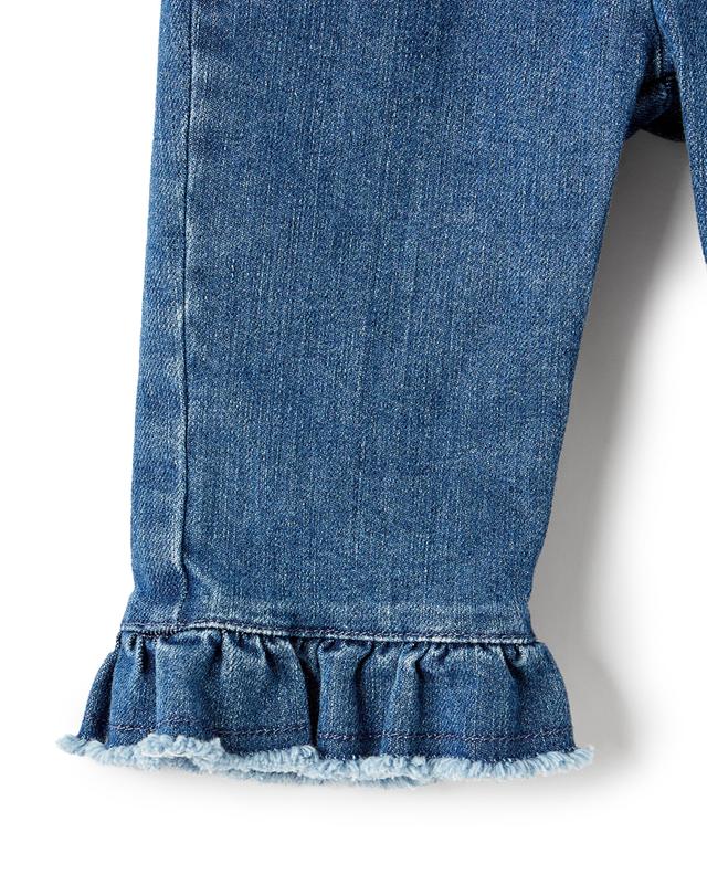 Ruffle adorned baby jeans IL GUFO