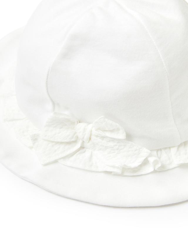 Baby bucket hat in gabardine and seersucker IL GUFO
