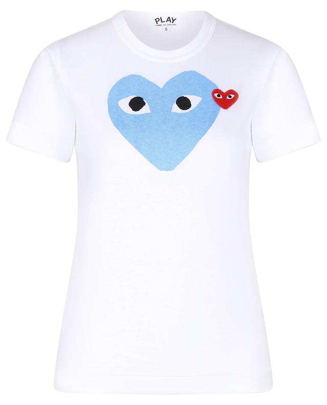 T-shirt à manches courtes imprimé et brodé Neon Heart COMME DES GARCONS PLAY