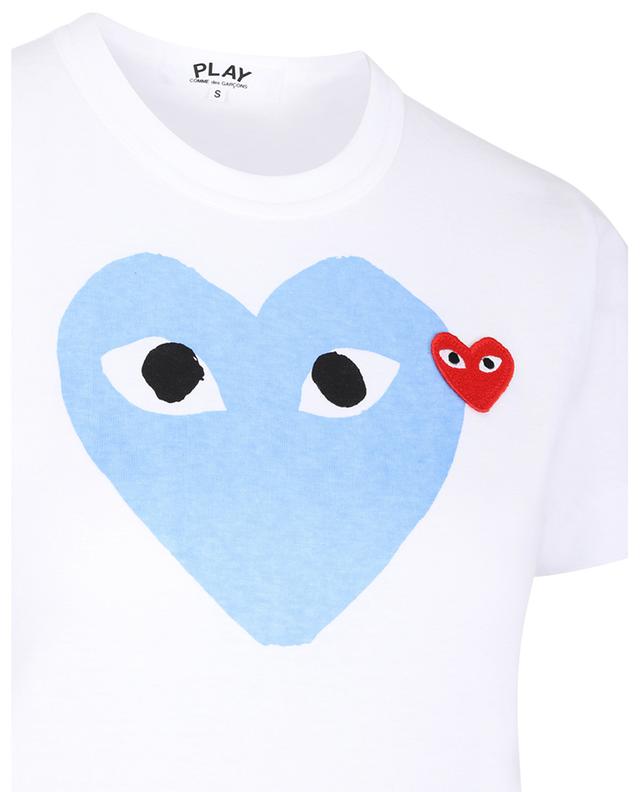 T-shirt à manches courtes imprimé et brodé Neon Heart COMME DES GARCONS PLAY