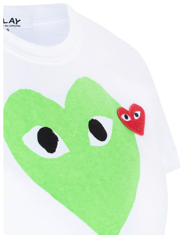 Neon Heart printed and embroidered short-sleeve T-shirt COMME DES GARCONS PLAY