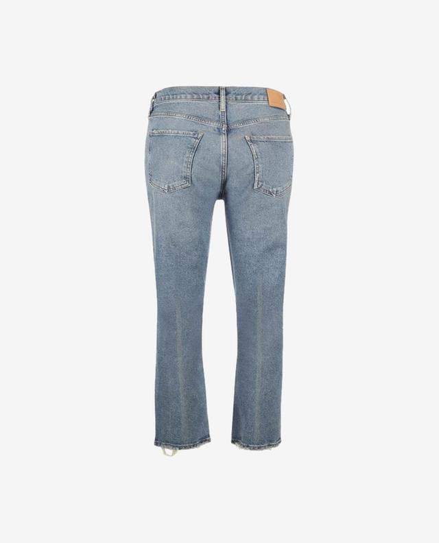 Jolene Dimple frayed high-rise straight-leg jeans CITIZENS OF HUMANITY