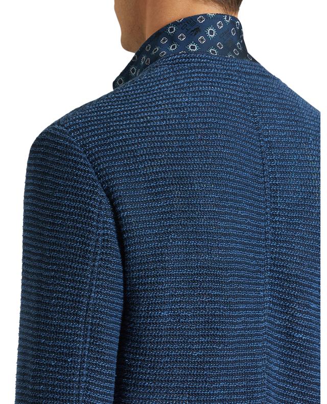 Single-breasted linen knit blazer ETRO
