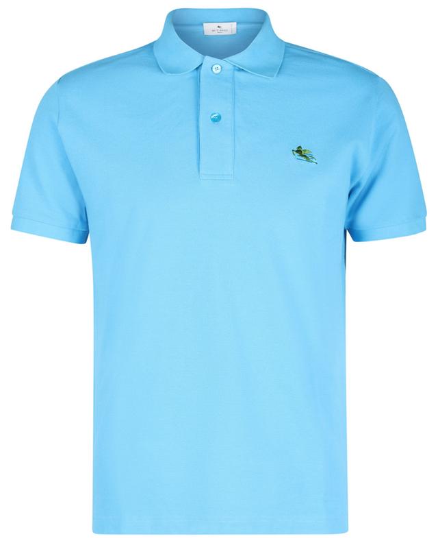 Pegaso embroidered short-sleeved polo shirt with printed collar ETRO