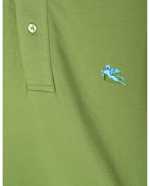 Pegaso embroidered short-sleeved polo shirt with printed collar ETRO