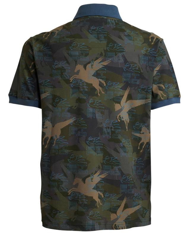 Camouflying printed cotton piqué slim fit polo shirt ETRO