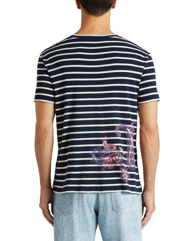 Striped T-shirt with hand-painted Paisley ETRO